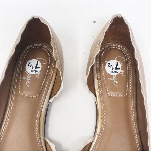 CROWN VINTAGE | Brushed Gold Metallic Look Flat Slip On Shoes Women’s Size 6.5 - Picture 9 of 11